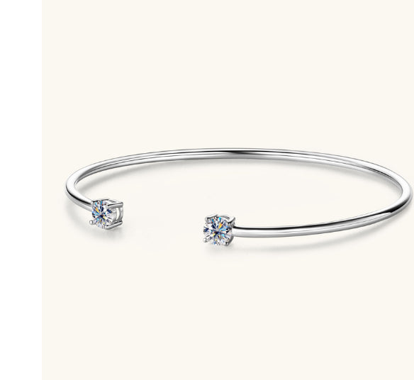 Pulsera Doble Zirconia - Pulseras BATÀ (dorado, oro 18k, plateado) - foto 5