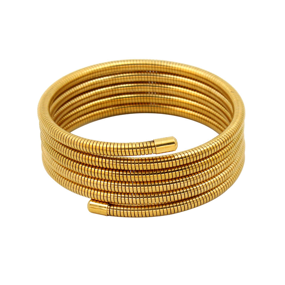 Pulsera Espiral Multicapa - Pulseras BATÀ (acero, multicapa, oro 18k) - foto 3