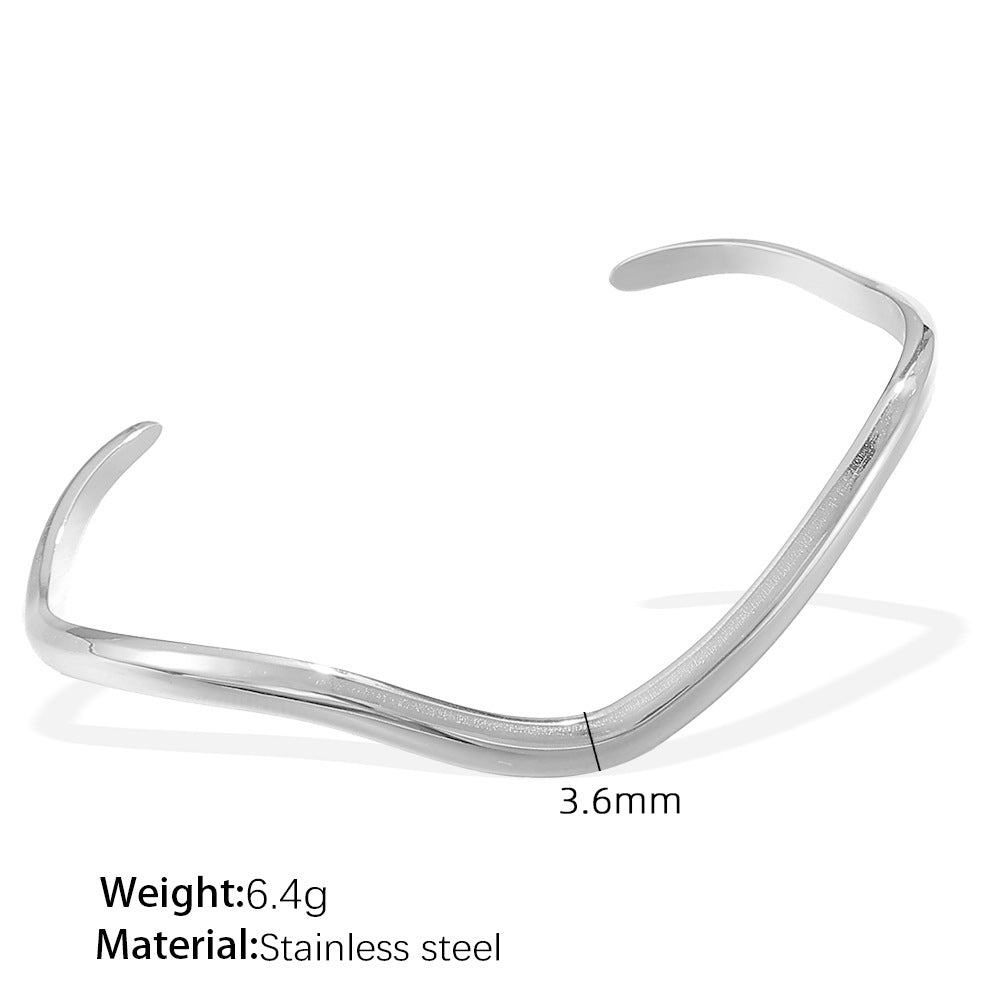 Pulsera Onda Abierta - Pulseras BATÀ (ajustable, dorado, minimalista) - foto 9