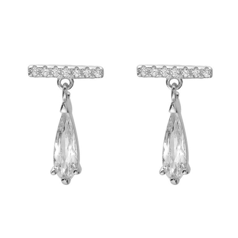 Aretes Gota de Zirconia - Aretes BATÀ (aretes, dorado, elegante) - foto 4