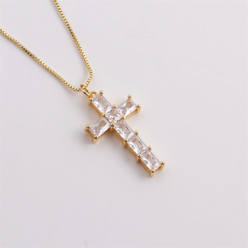 Collar Cruz Zirconia - Collares BATÀ (collares, cruz, oro 18k) - foto 4