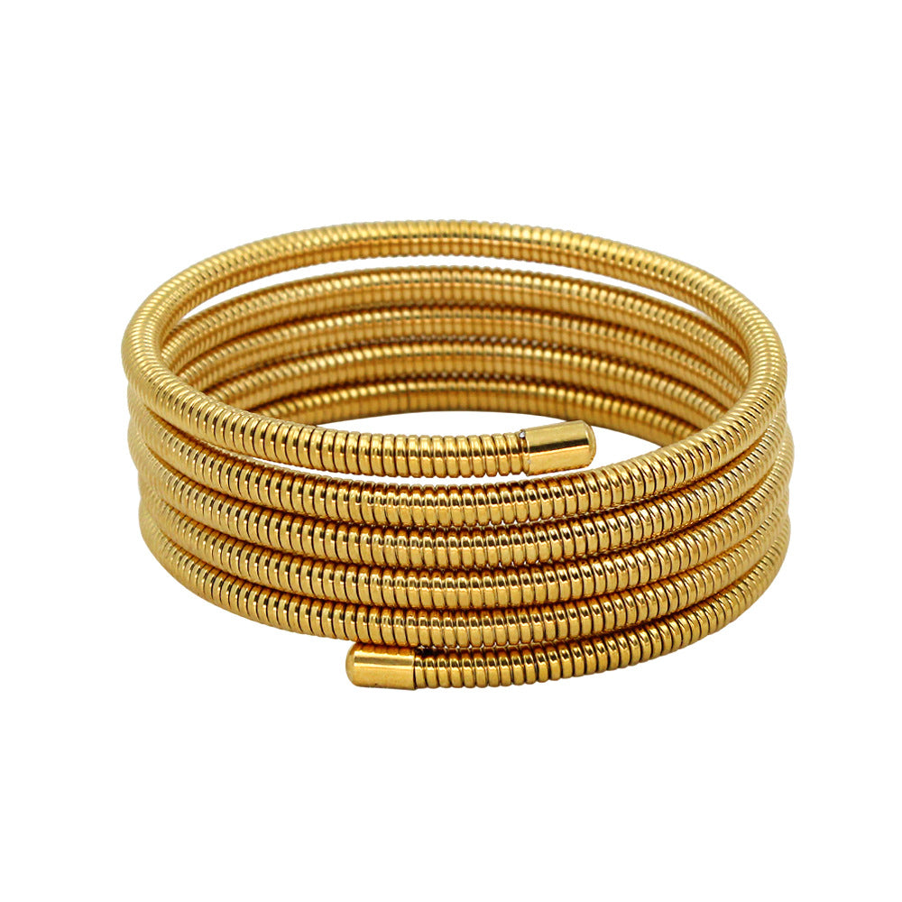 Pulsera Espiral Multicapa - Pulseras BATÀ (acero, multicapa, oro 18k) - foto 10